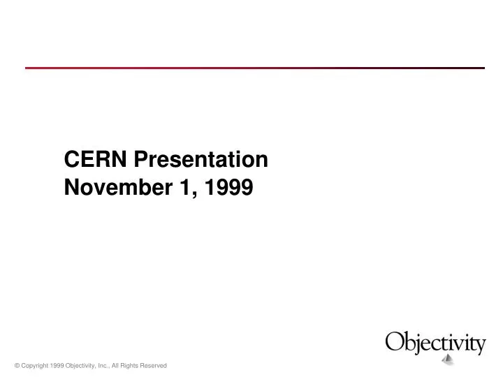 cern presentation november 1 1999