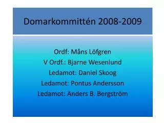 domarkommitt n 2008 2009