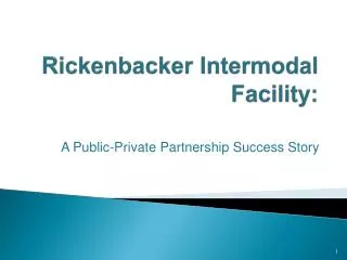 Rickenbacker Intermodal Facility:
