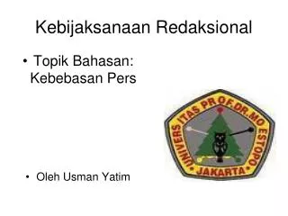 kebijaksanaan redaksional