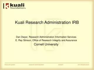 Kuali Research Administration IRB
