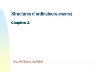 structures d ordinateurs mat riel