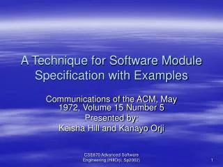 A Technique for Software Module Specification with Examples