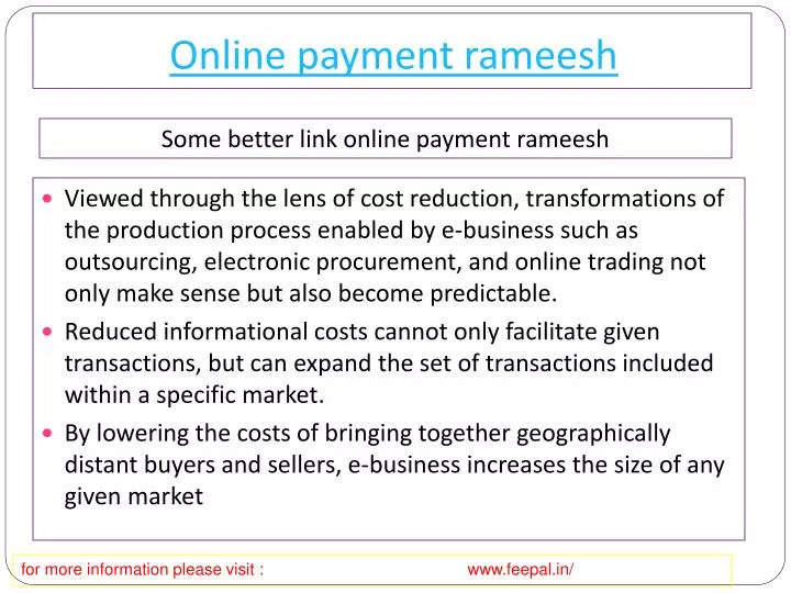 online payment rameesh