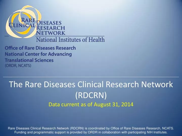 the rare diseases clinical research network rdcrn
