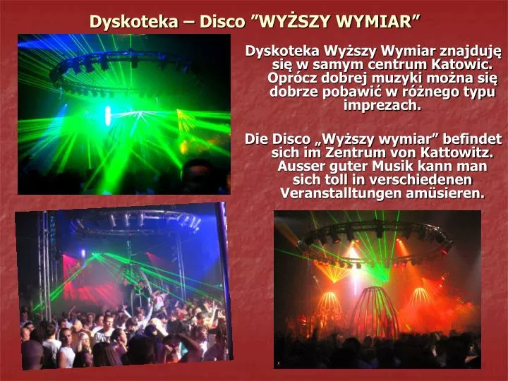 dyskoteka disco wy szy wymiar