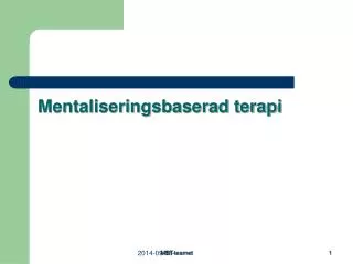 mentaliseringsbaserad terapi
