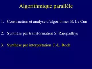 algorithmique parall le