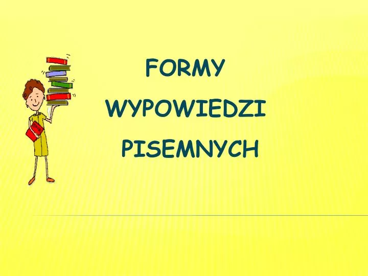 formy wypowiedzi pisemnych