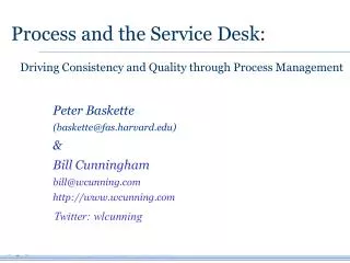 process and the service desk