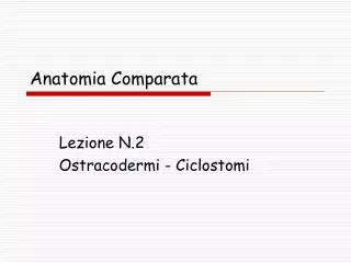 anatomia comparata