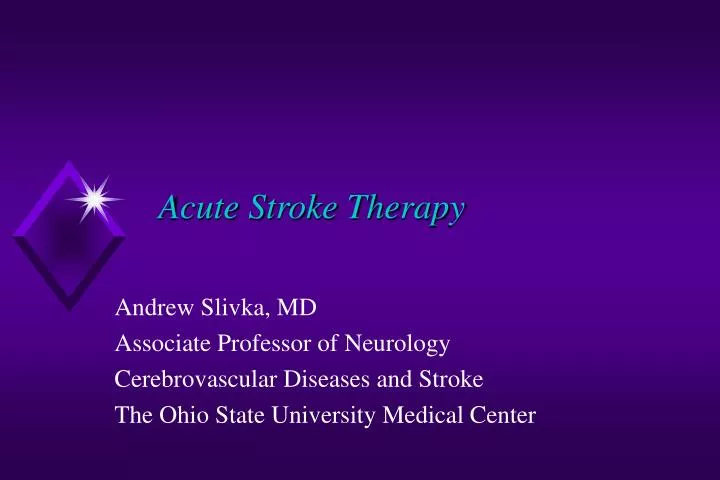 acute stroke therapy