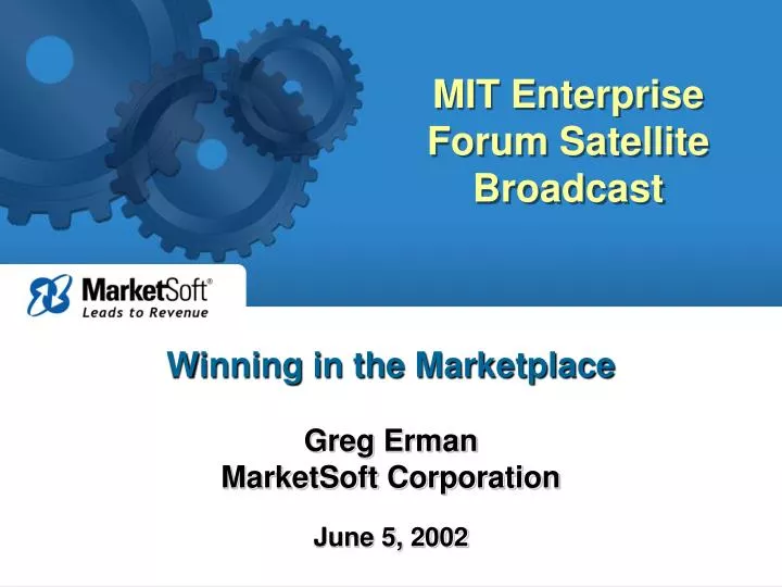 winning in the marketplace greg erman marketsoft corporation june 5 2002