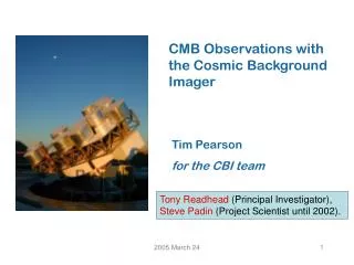 CMB Observations with the Cosmic Background Imager