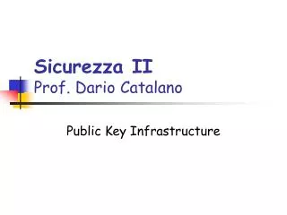 sicurezza ii prof dario catalano