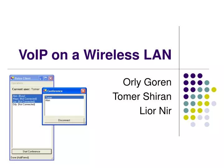 voip on a wireless lan