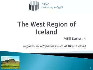 The West Region of Iceland