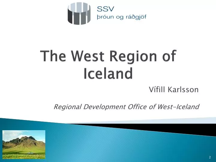 the west region of iceland