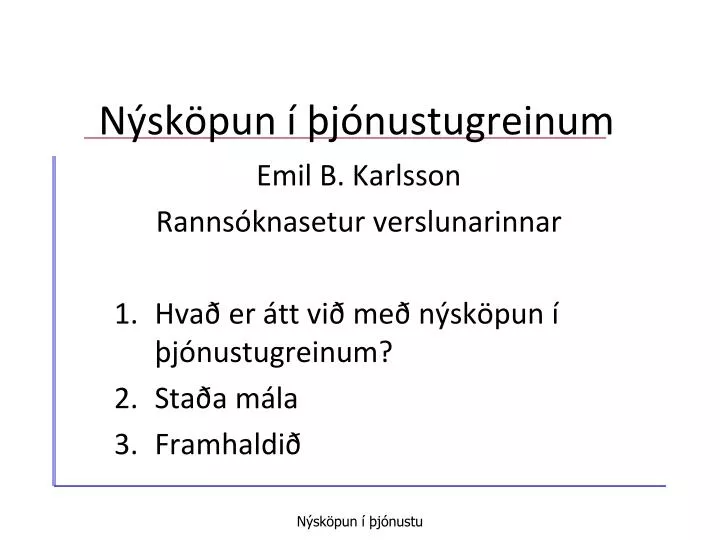 n sk pun j nustugreinum