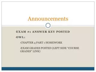 announcements