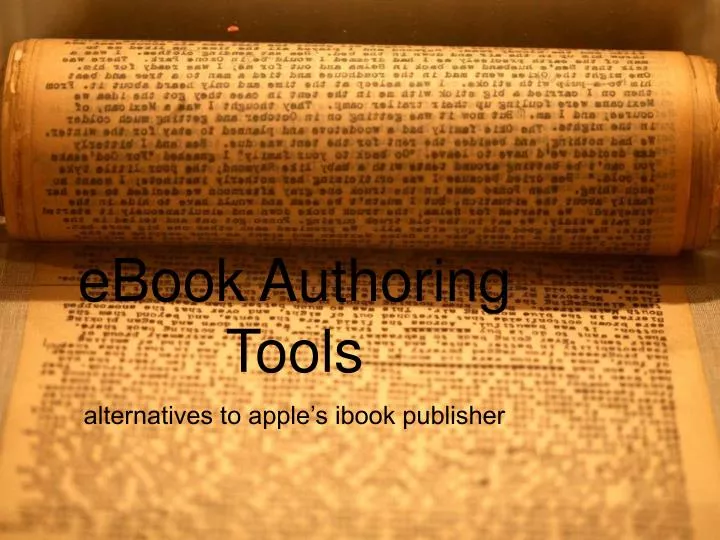 ebook authoring tools