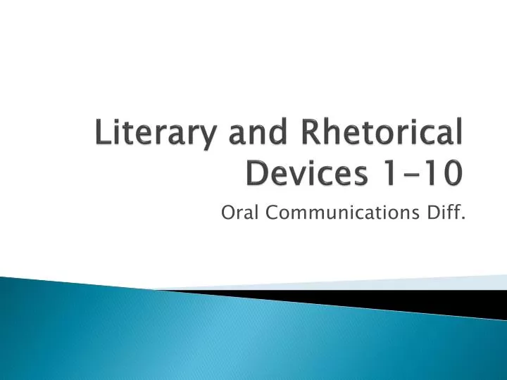 literary and rhetorical devices 1 10