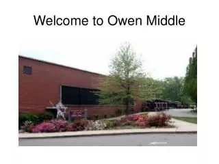 Welcome to Owen Middle