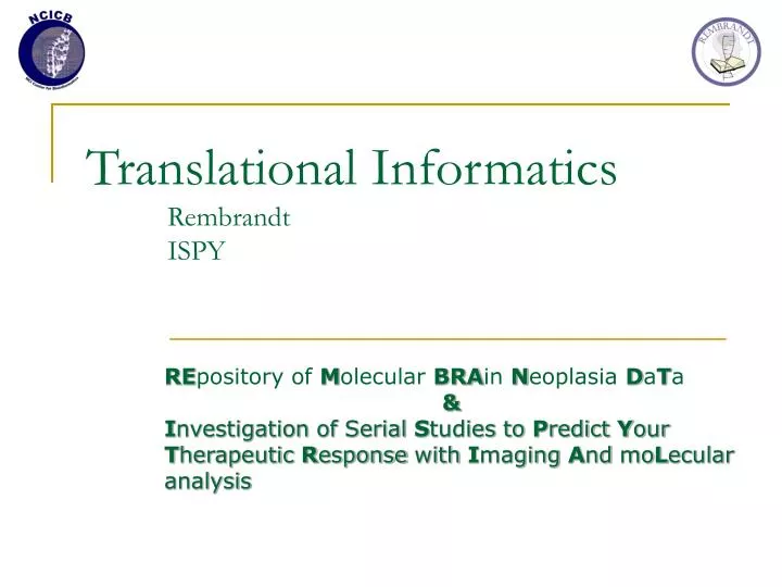 translational informatics rembrandt ispy