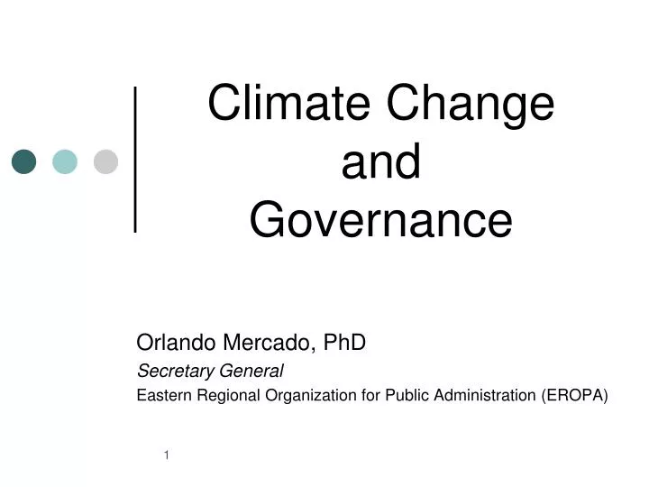 climate change and governance