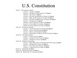 U.S. Constitution