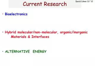 Current Research