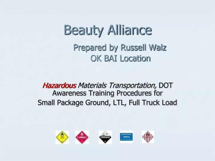 beauty alliance prepared by russell walz ok bai location