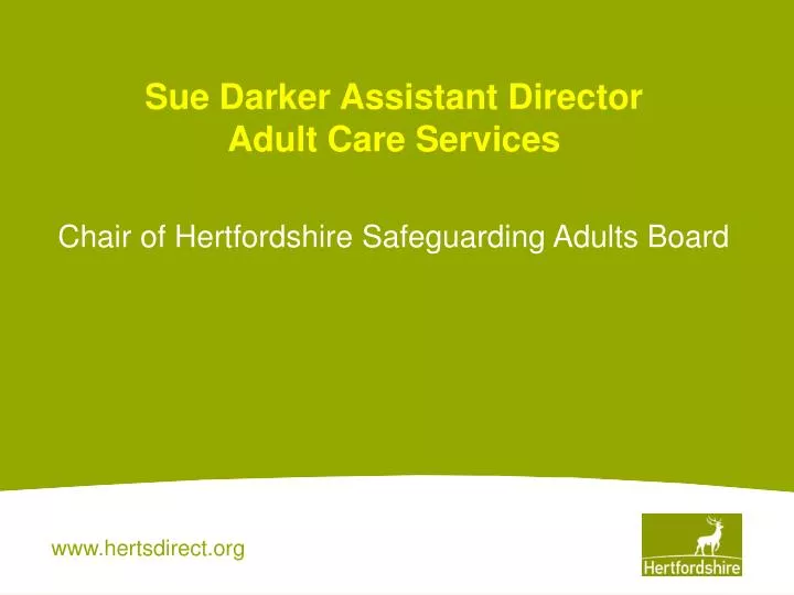 sue darker assistant director adult care services