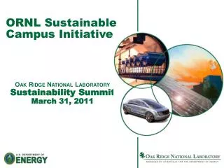 ORNL Sustainable Campus Initiative