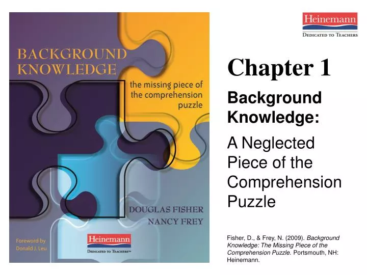 chapter 1 background knowledge a neglected piece of the comprehension puzzle