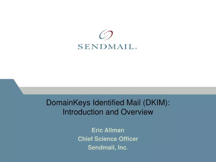 domainkeys identified mail dkim introduction and overview