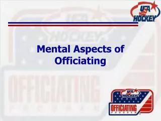 Mental Aspects of Officiating