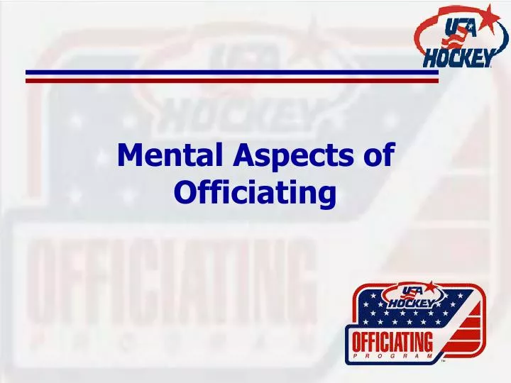 mental aspects of officiating