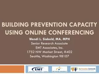Building Prevention Capacity Using Online Conferencing