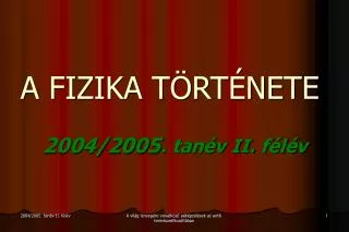 a fizika t rt nete