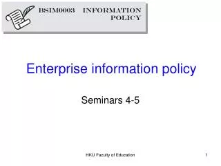 Enterprise information policy