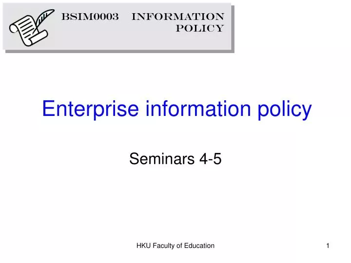 enterprise information policy