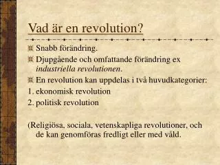 vad r en revolution