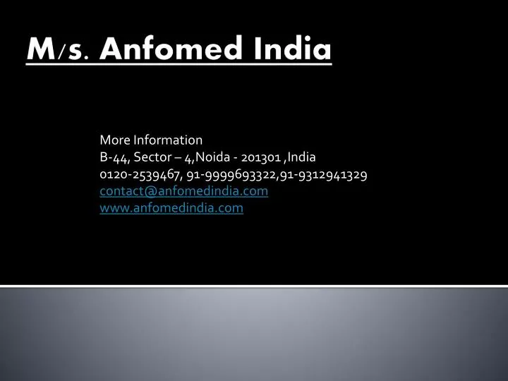 m s anfomed india