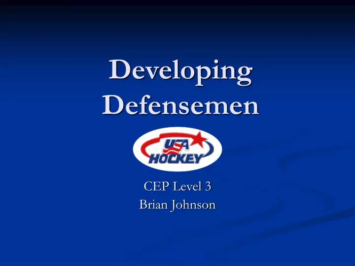 developing defensemen