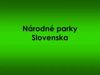 Národné parky Slovenska