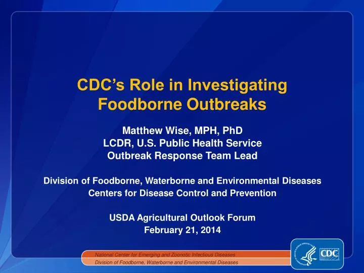 cdc s role in investigating foodborne outbreaks