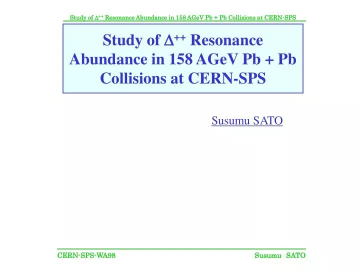 study of d resonance abundance in 158 agev pb pb collisions at cern sps
