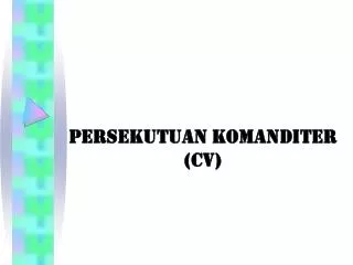 persekutuan komanditer cv