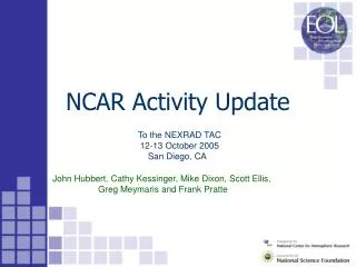 NCAR Activity Update